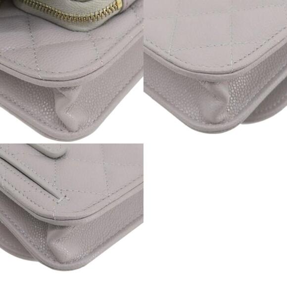 CHANEL Gray Caviar Leather Wallet - Picture 10 of 11